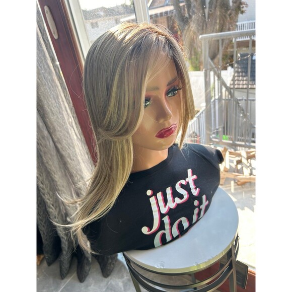Rebel Gypsy “ Finally over” luxury monofilament hand-tied left parting wig